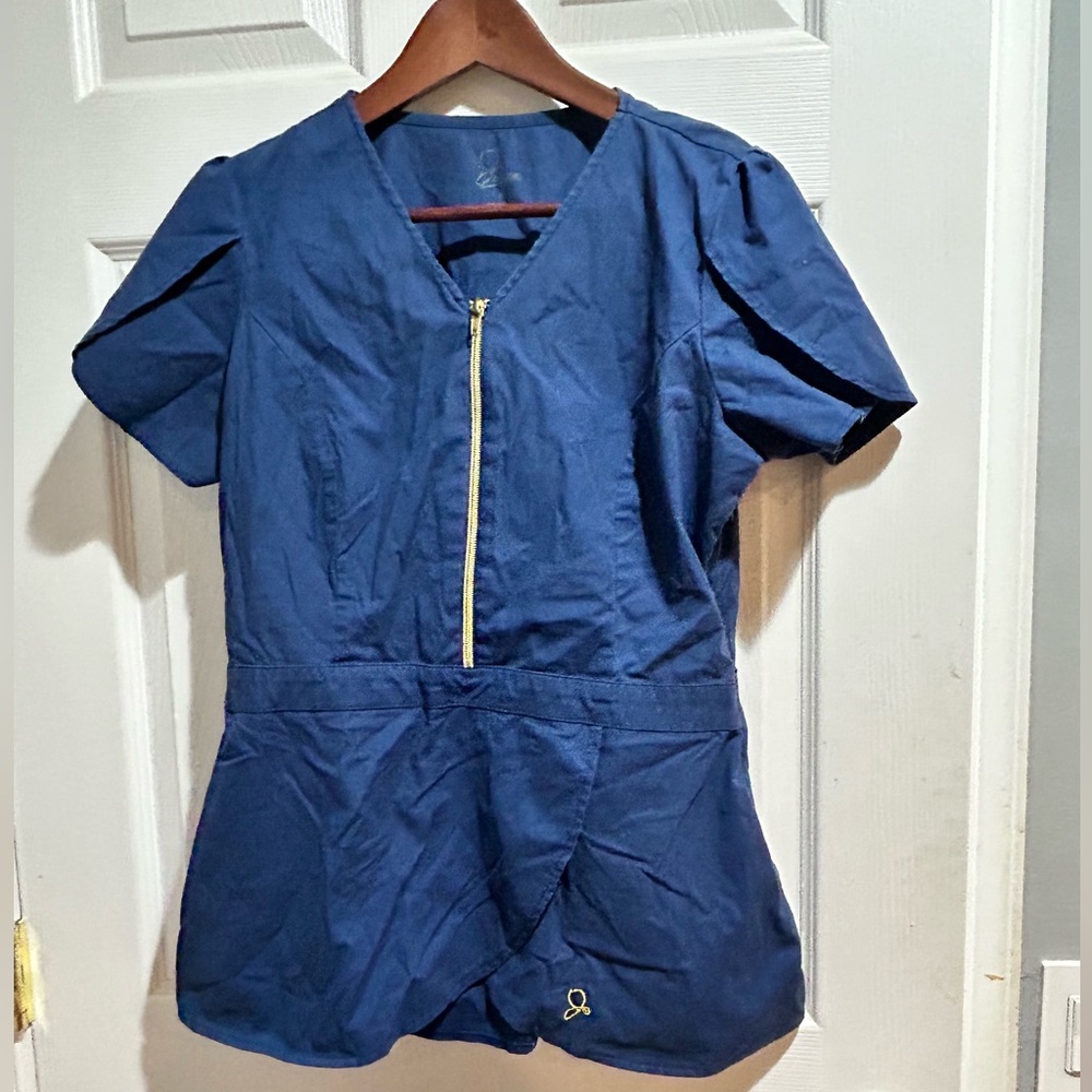 Jaanuu Scrub Tulip Top M Navy Blue